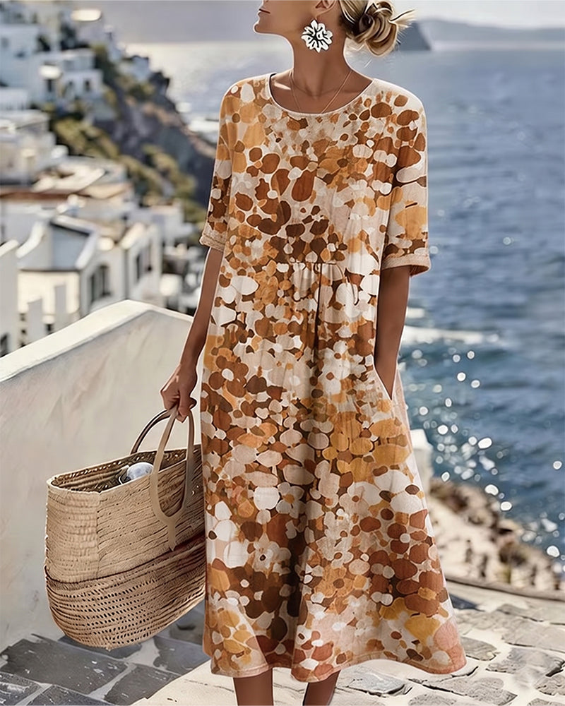 ROBE MIDI FLEURIE D'ÉTÉ