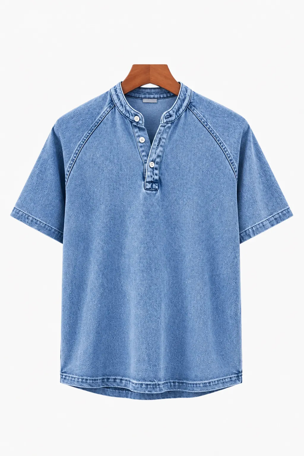 CHEMISE HENLEY EFFET VINTAGE