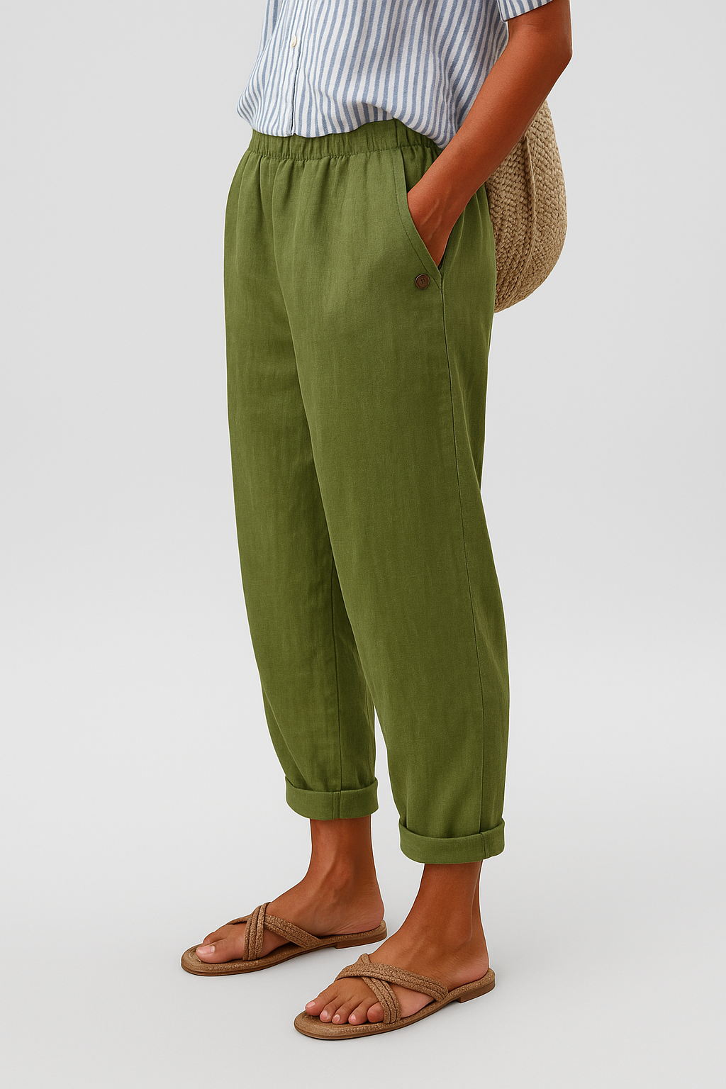 NORAYA - PANTALON ÉLÉGANT À POCHES LATÉRALES