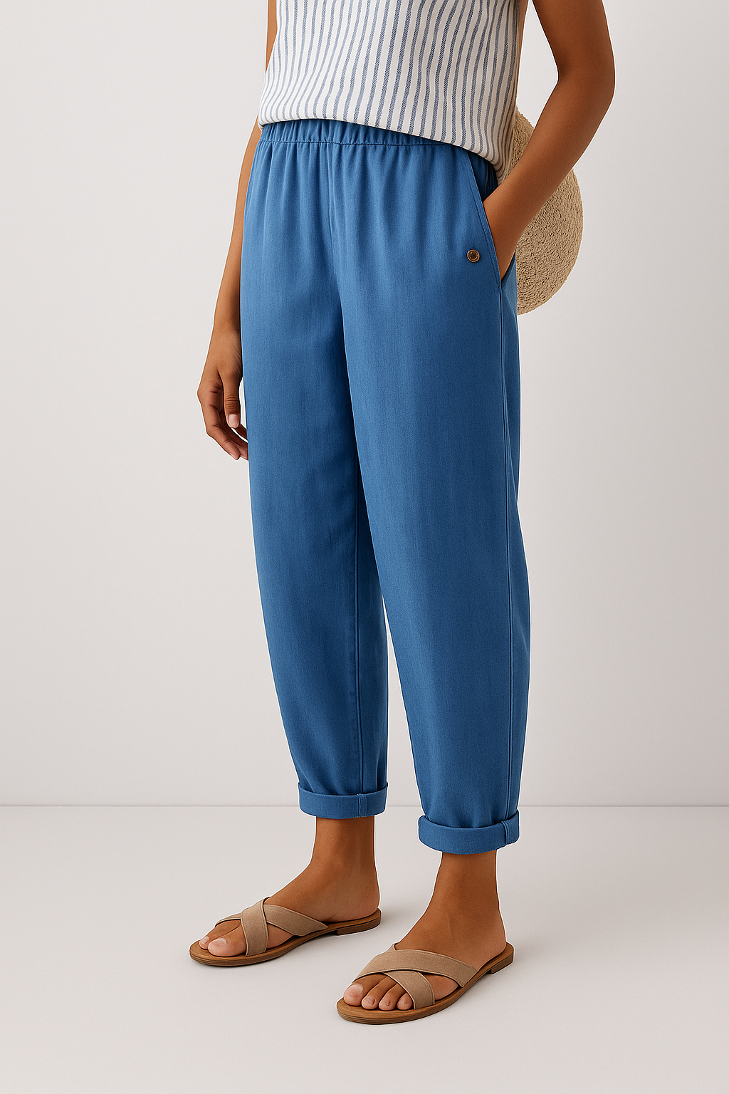 NORAYA - PANTALON ÉLÉGANT À POCHES LATÉRALES