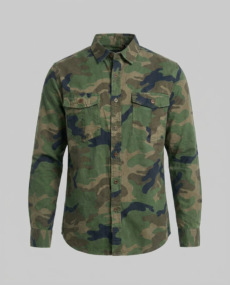 CHEMISE CAMOUFLAGE BOUTONNÉE