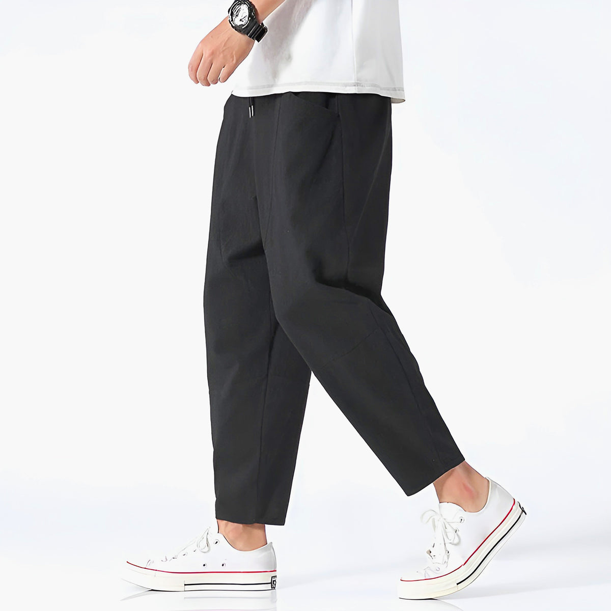 PANTALON COURT EN COTON URBAIN