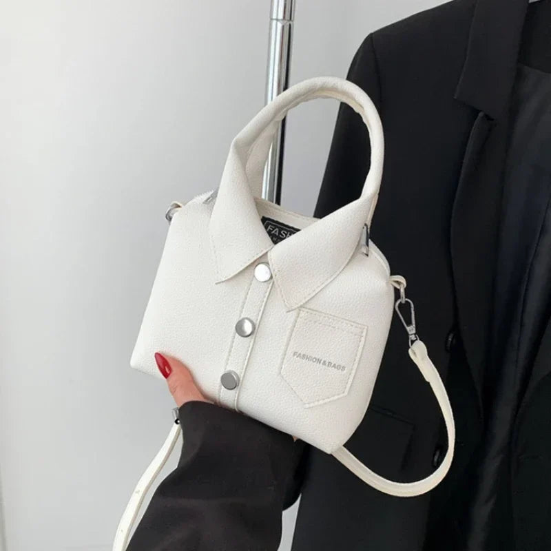 Sac en Cuir Col Chemise