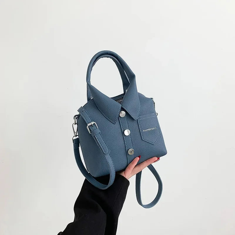 Sac en Cuir Col Chemise
