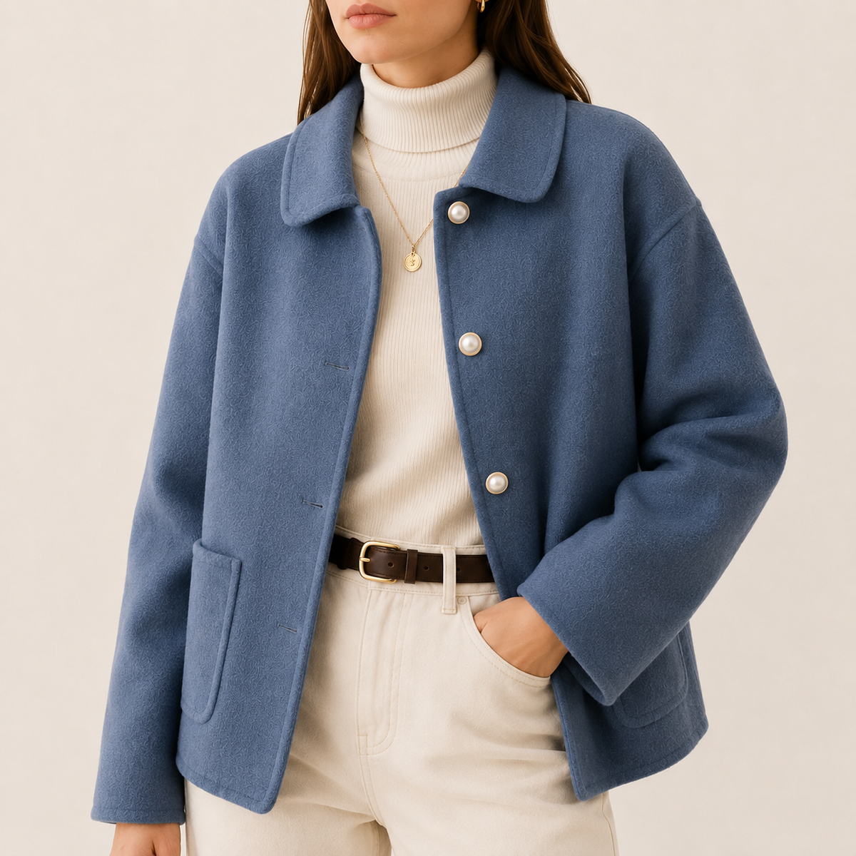 MANTEAU COURT EN CACHEMIRE CLARA