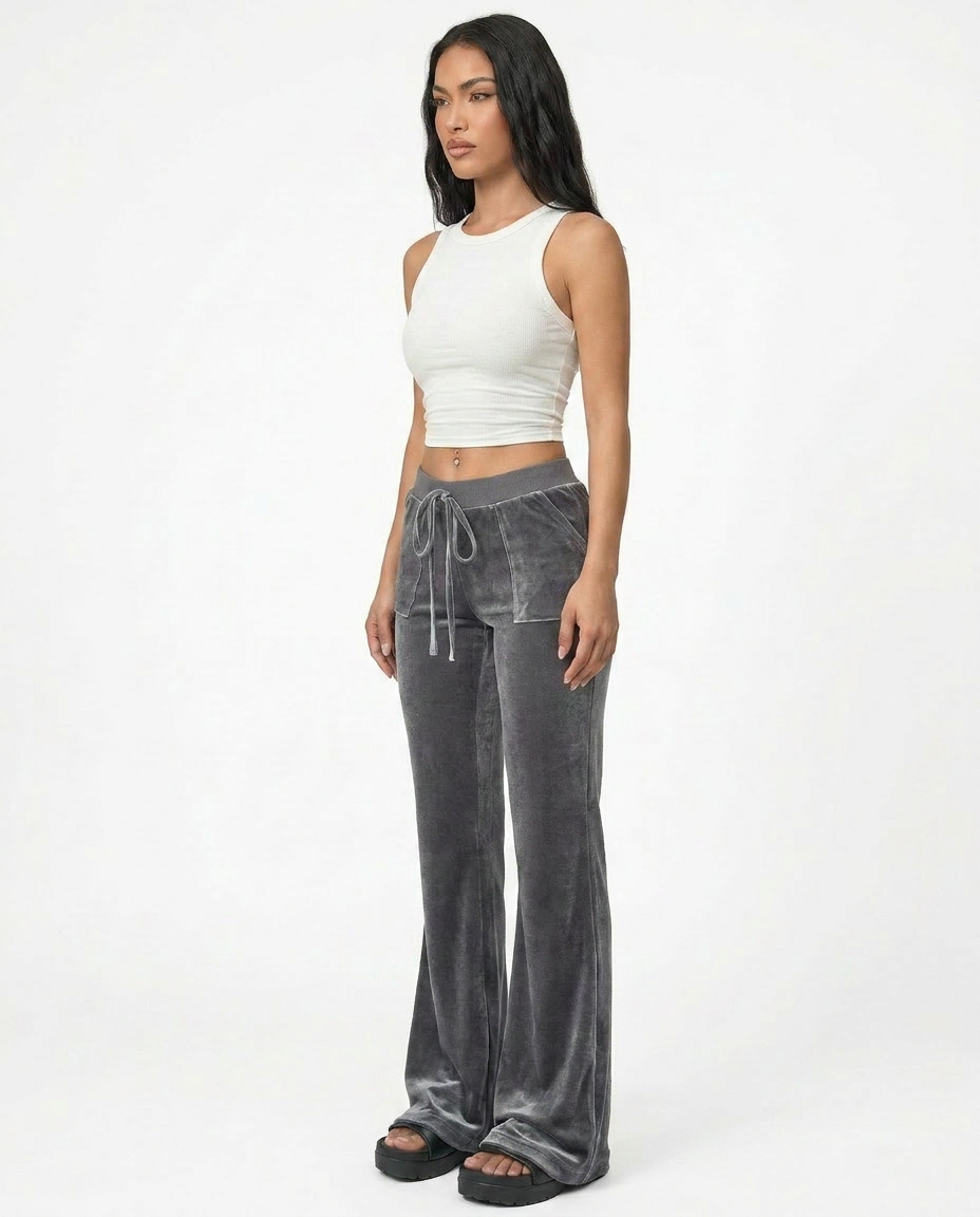 PANTALON ÉVASÉ EN VELOURS