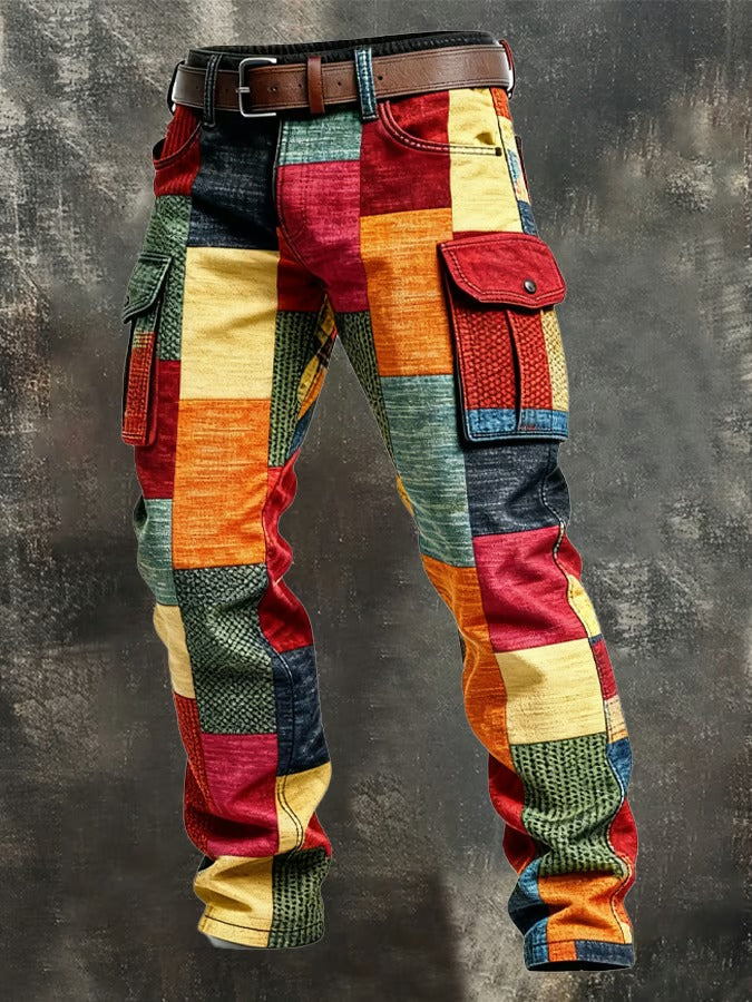 EVAN - PANTALON CARGO PATCHWORK POUR HOMME