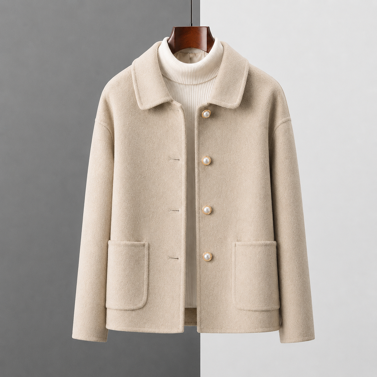 MANTEAU COURT EN CACHEMIRE CLARA