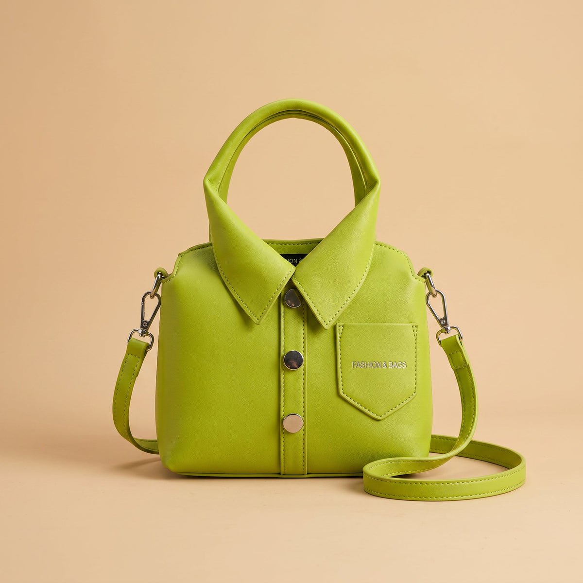 Sac en Cuir Col Chemise