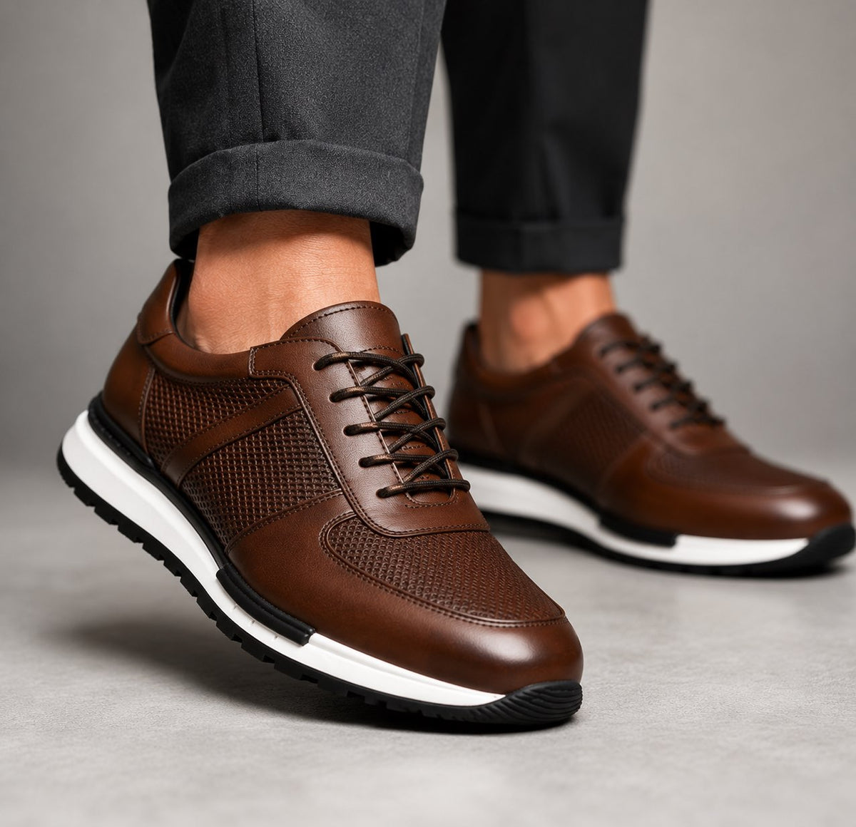 SNEAKERS EN CUIR DAVID MILLER
