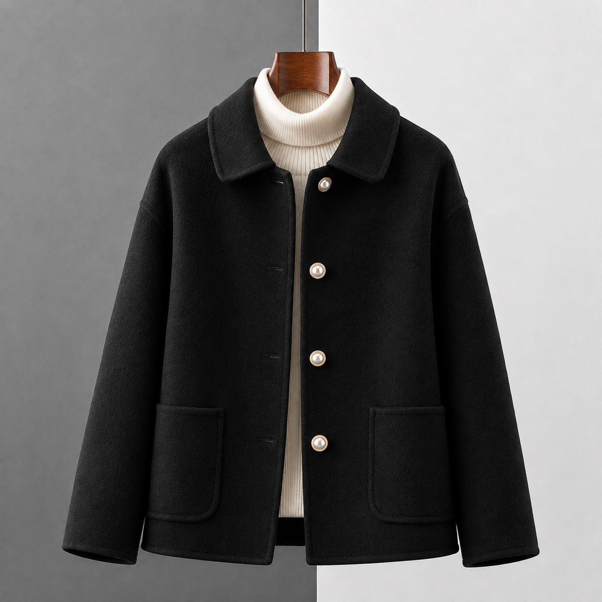 MANTEAU COURT EN CACHEMIRE CLARA