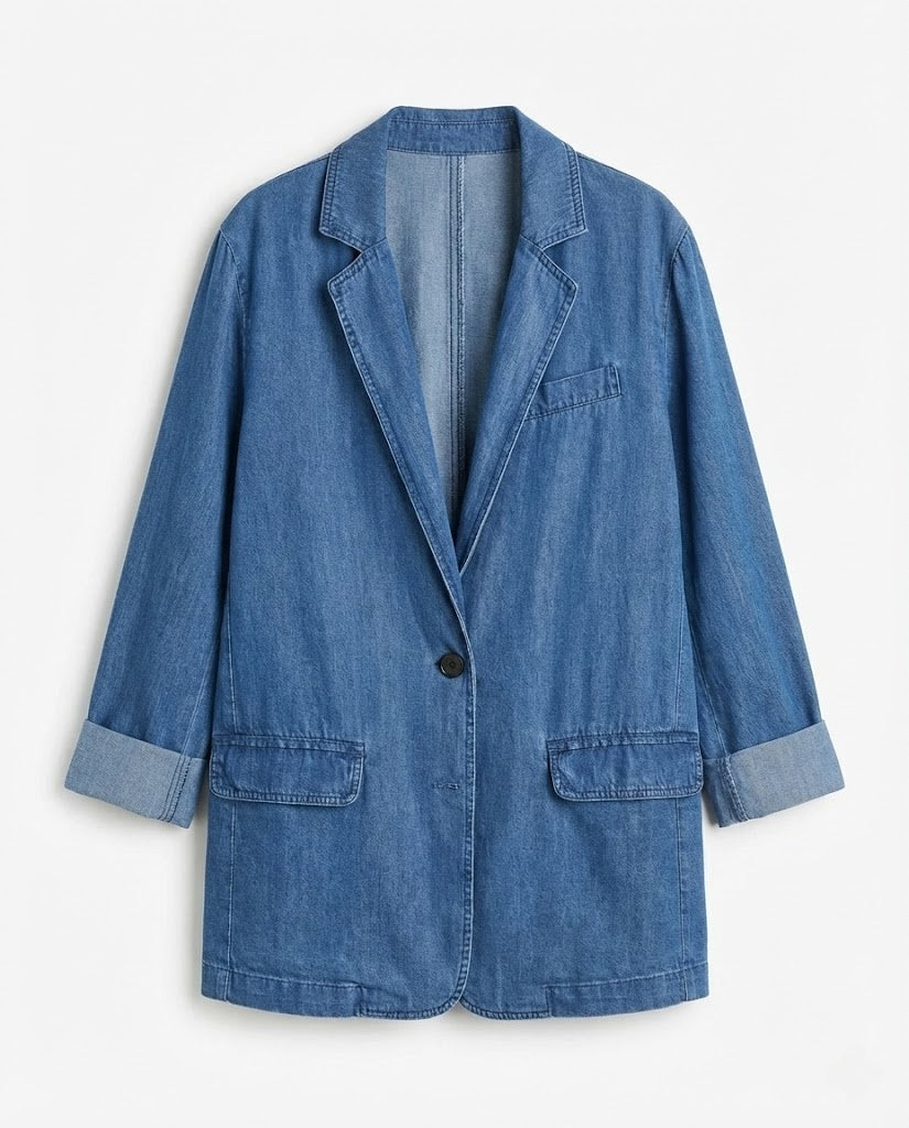 BLAZER EN DENIM BOUTONNÉ