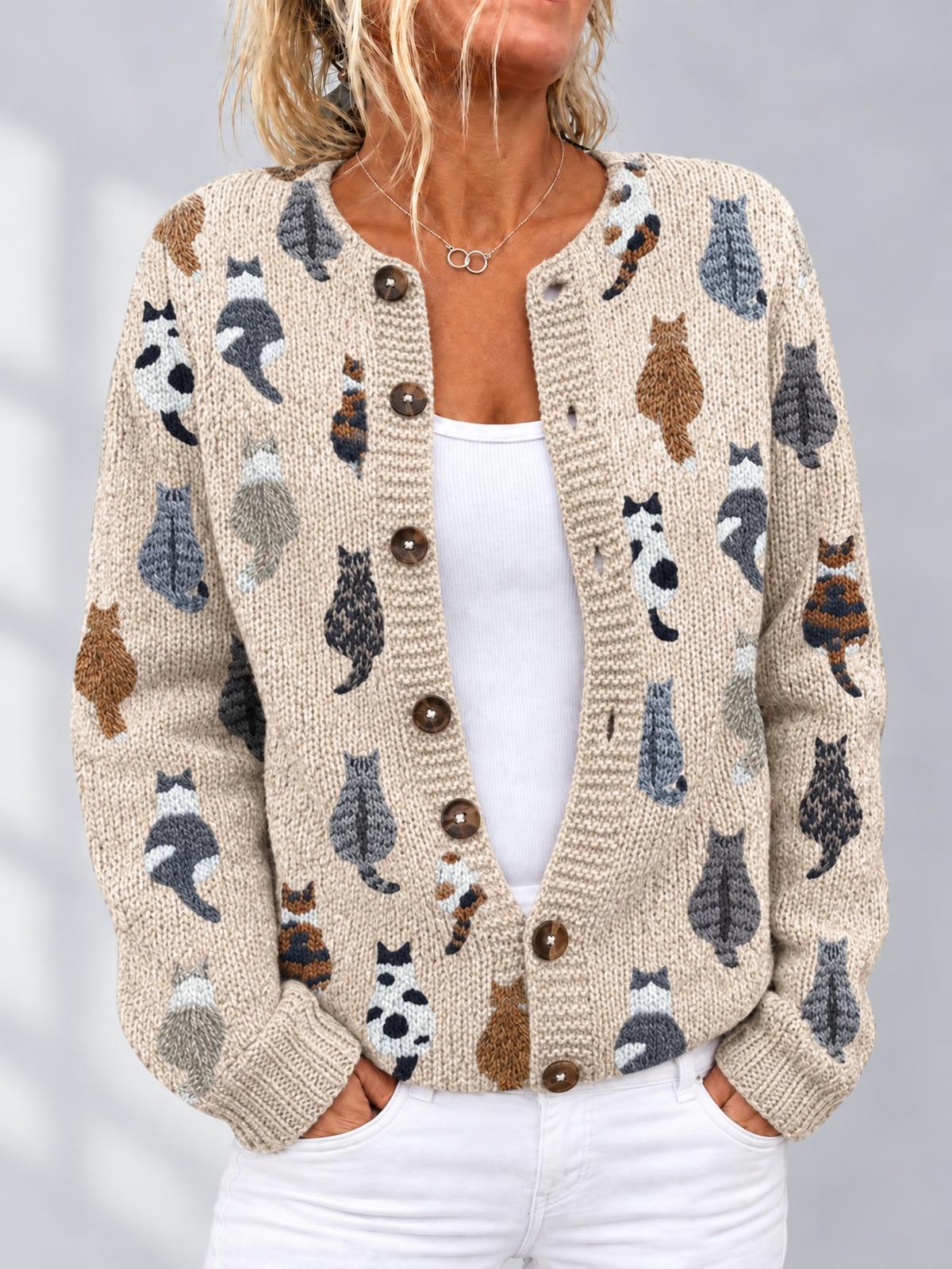 CARDIGAN CHATS MULTICOLORES