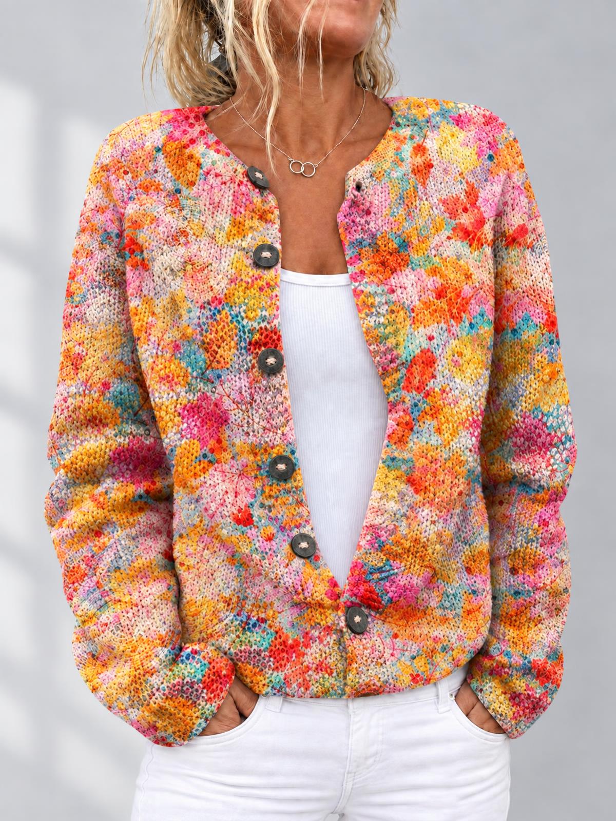 CARDIGAN CONFETTIS FLEURIS
