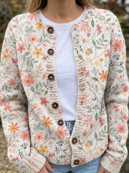 CARDIGAN BOTANIQUE PASTEL