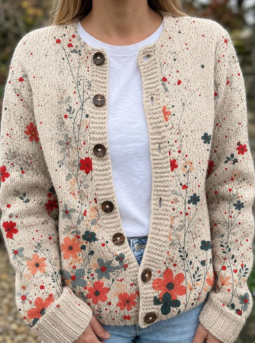 CARDIGAN BRODÉ IVOIRE