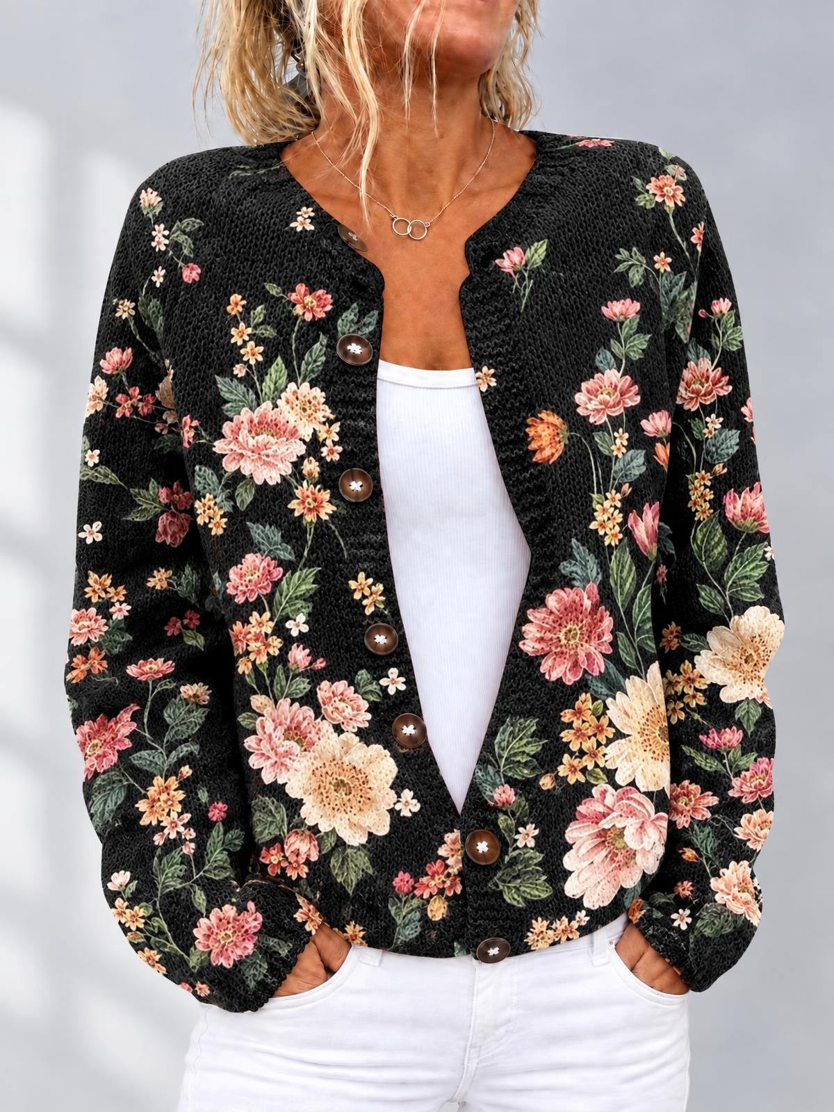 CARDIGAN NUIT FLEURIE